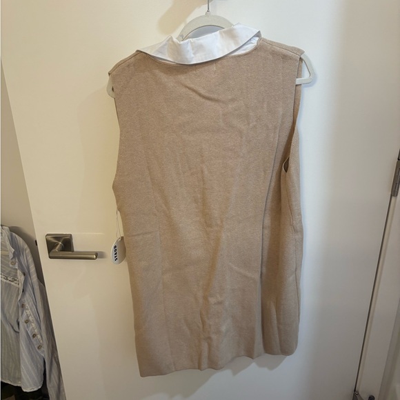 STAUD MINI LESLIE DRESS CAMEL WHITE NWT SIZE L - Picture 7 of 8